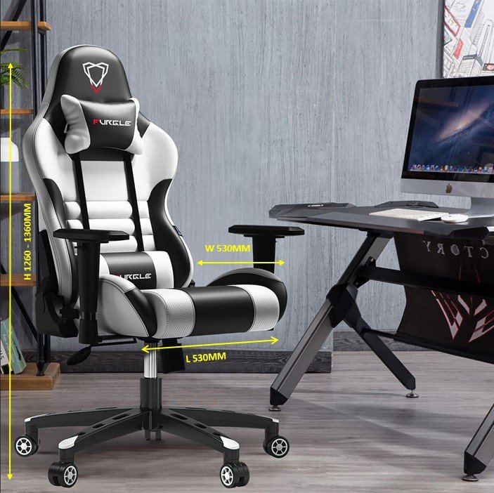 Falcon Gaming Chair (White/Black)