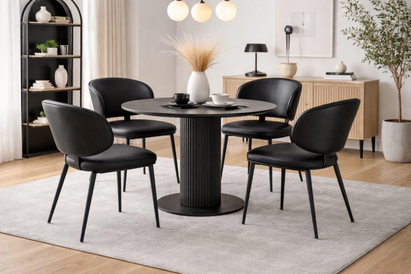 Noir Minimal Dining Chair